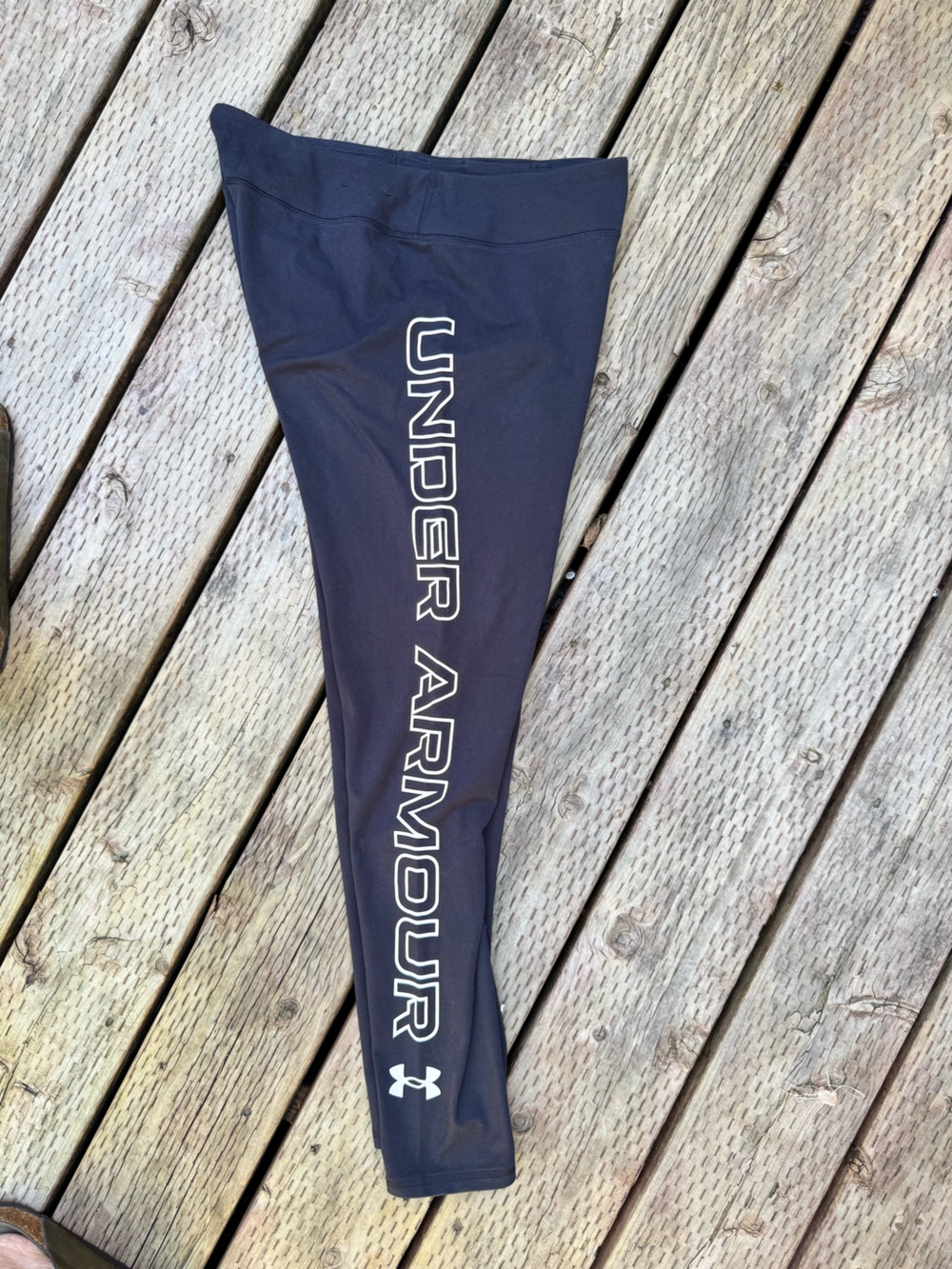 Under Armour Black Leggings with White Logo